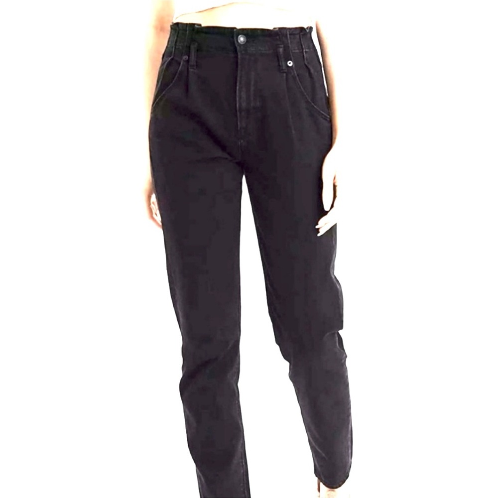 American Eagle Outfitters High Rise pleated waist Black Jeans